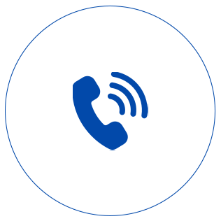 A phone icon with a white color background